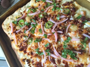 Shrimp and Chorizo Pizza